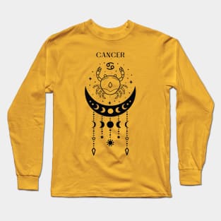 Cancer star sign; cancer; zodiac sign; horoscope sign; symbol; water sign; cancer birthday Long Sleeve T-Shirt